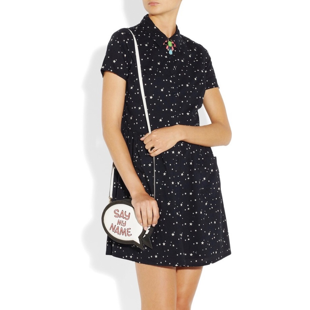 Chinti and Parker Navy Star Print Poplin Dress - Picture 4 of 4